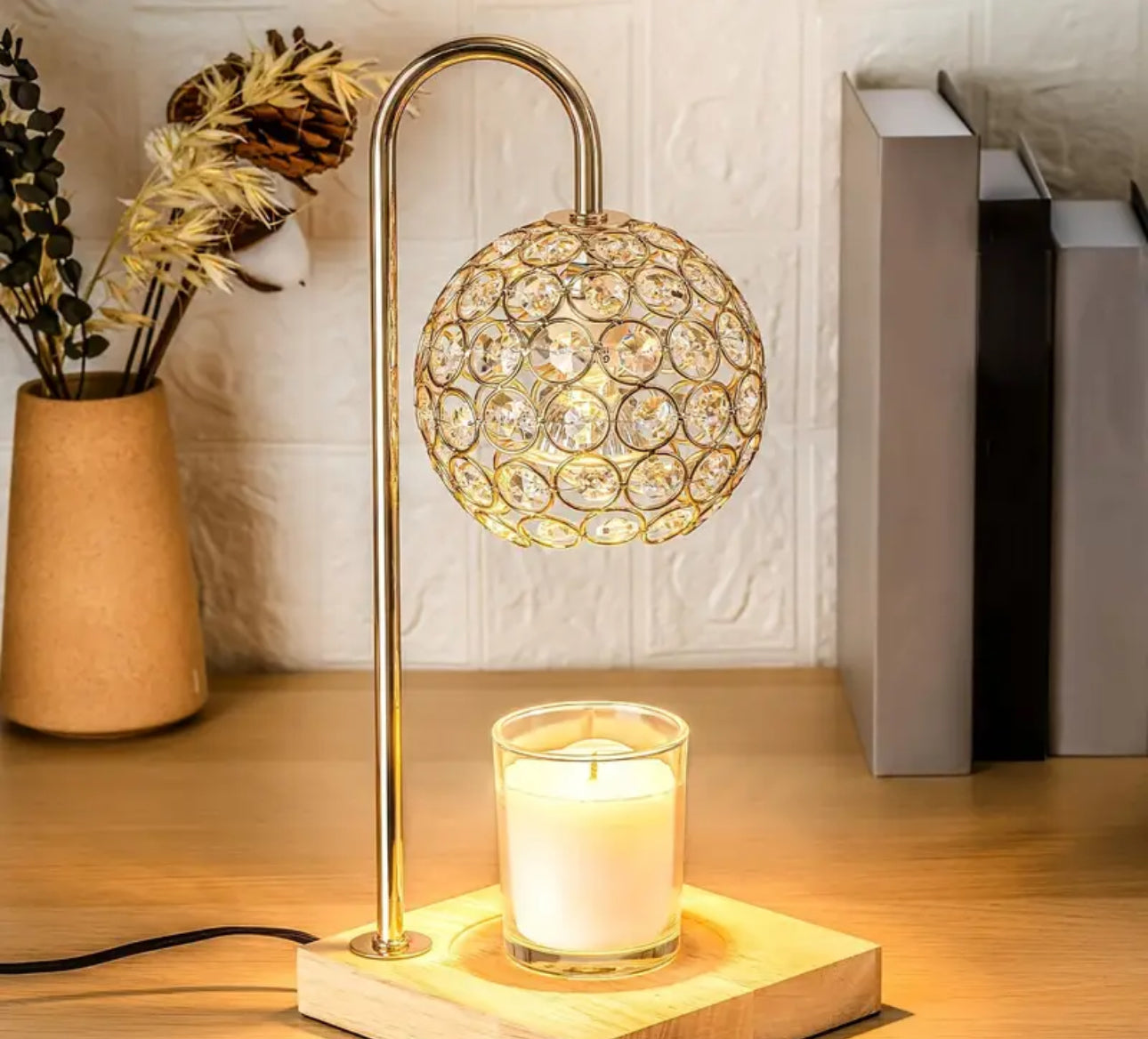 Crystal Globe Candle Warmer - Electric & Adjustable