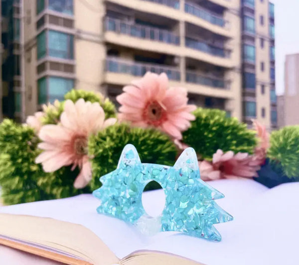Cat Ears Page Holder - Turquoise Resin