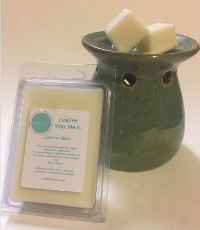 LeaBee Naturals Caramel Spice Wax Melts • Natural Beeswax and Soy Wax Tarts