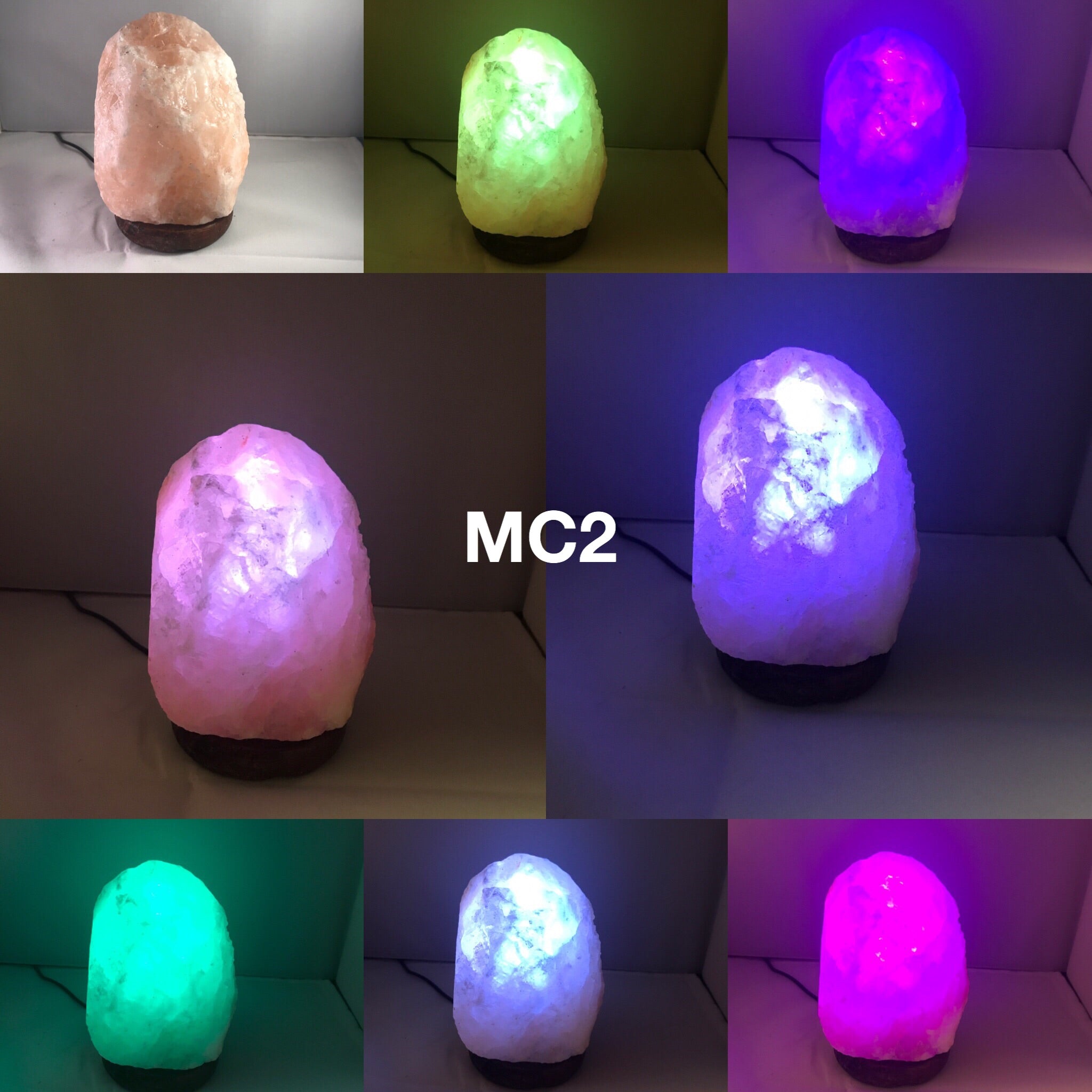 Multicolor Pink Himalayan Salt Lamp with USB plug