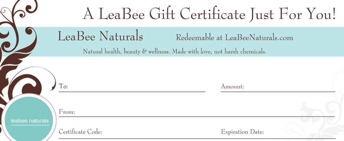 LeaBee Naturals Gift Certificates