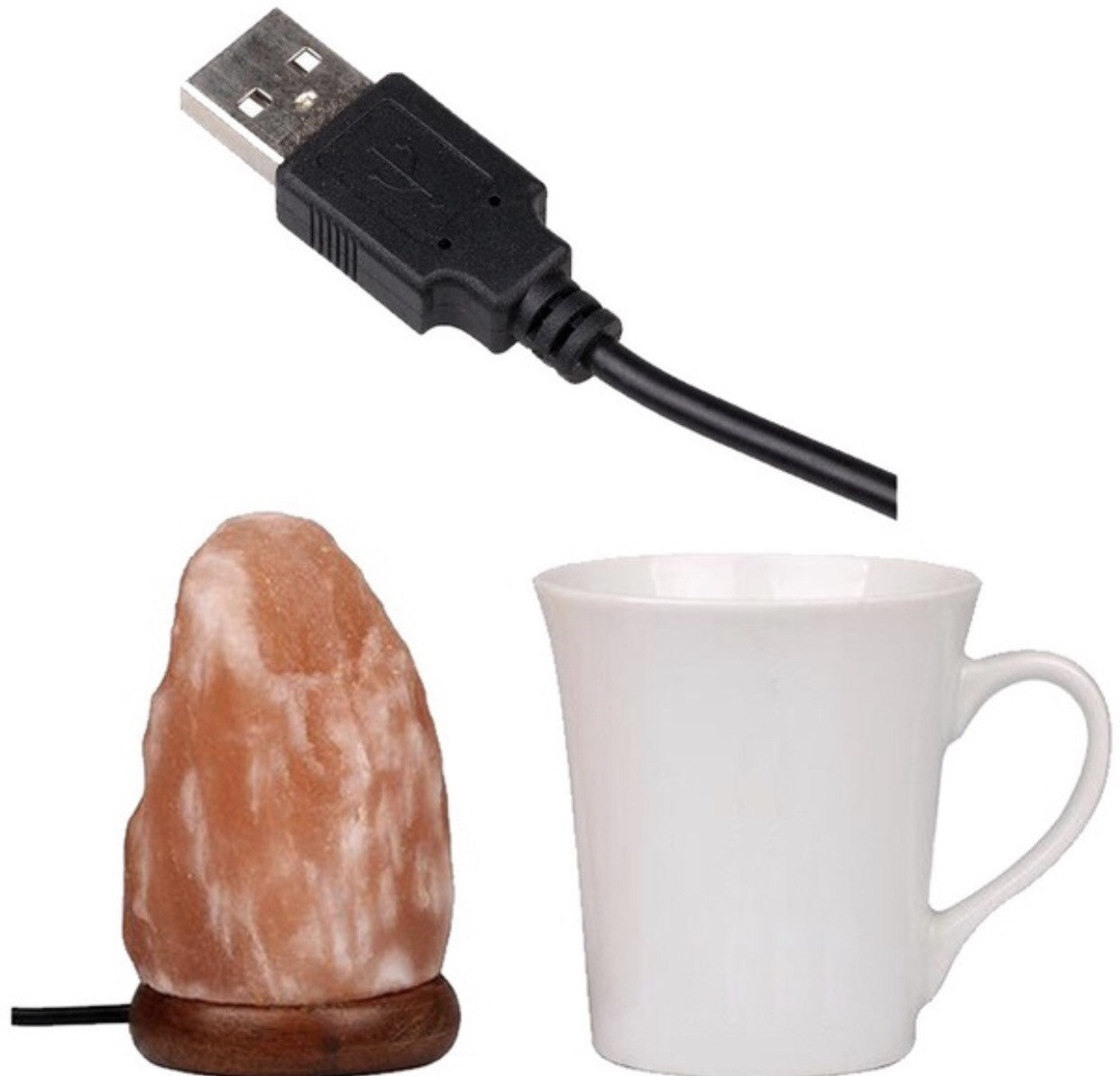 Pink Himalayan Salt Lamp with USB plug