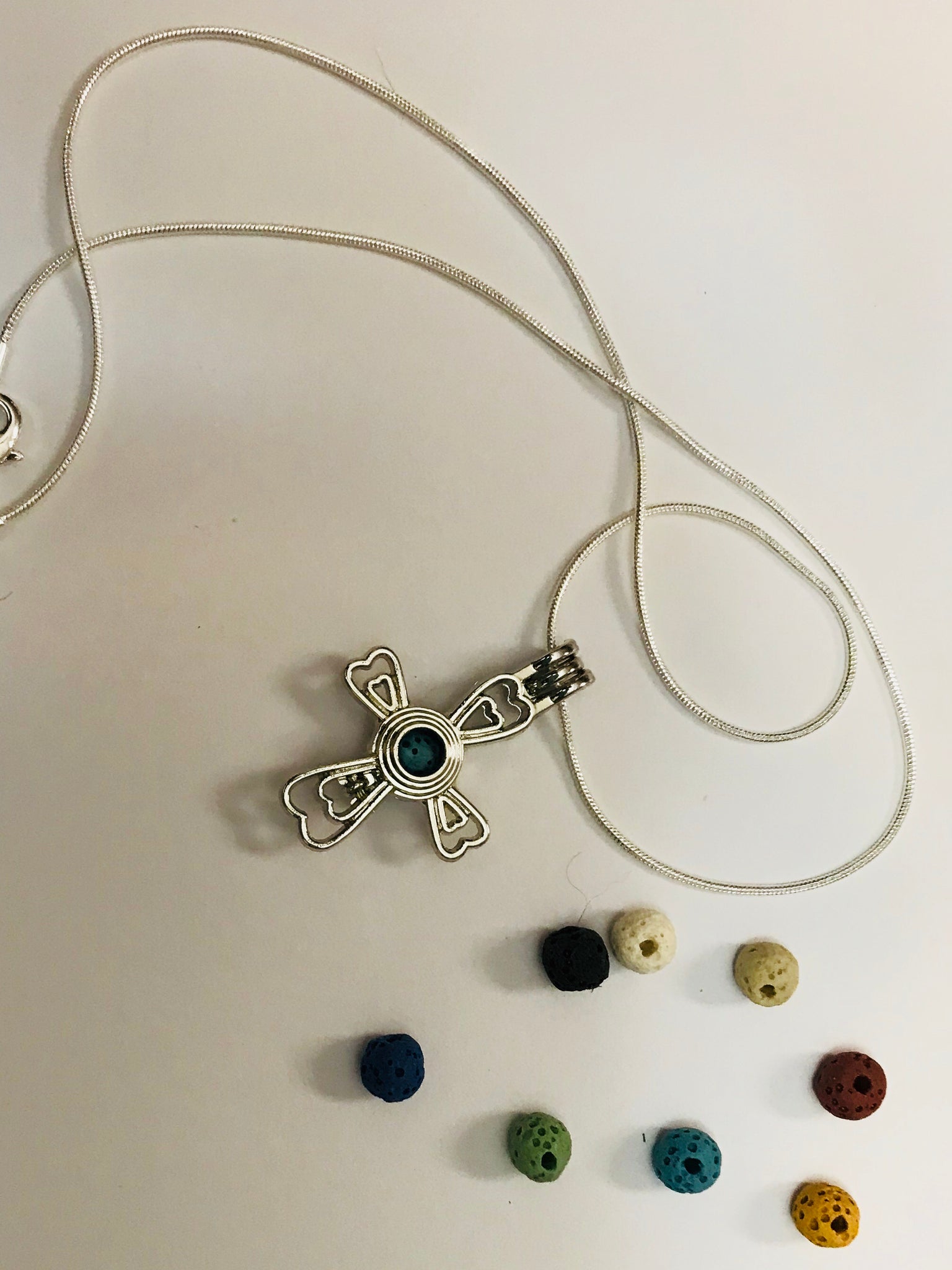 Cross Crucifix Diffuser Aromatherapy Necklace